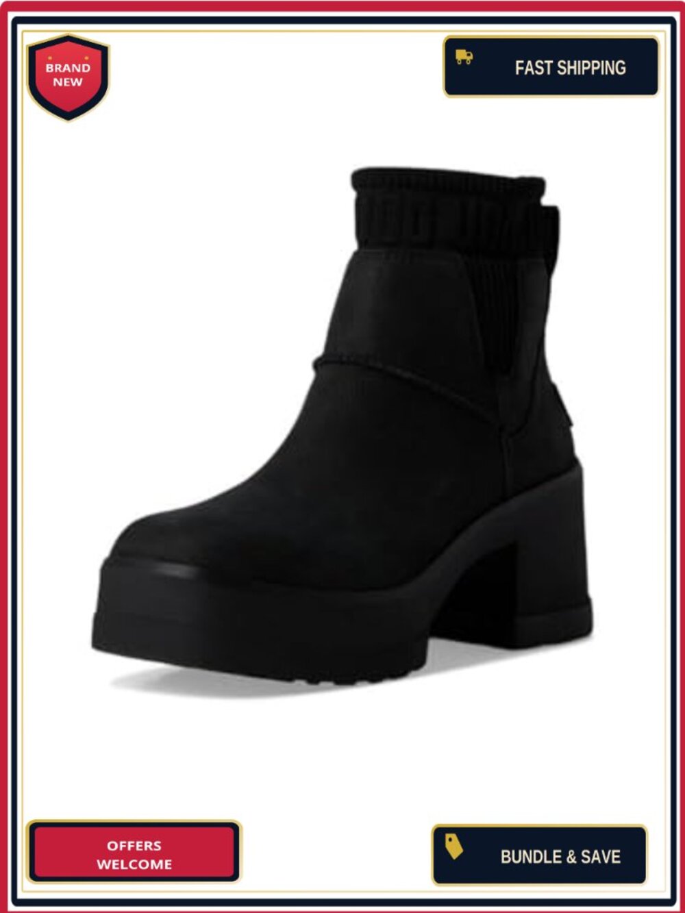 Women's Moxy Chelsea Ankle Boots Water-Resistant Leather Platform Lace Up